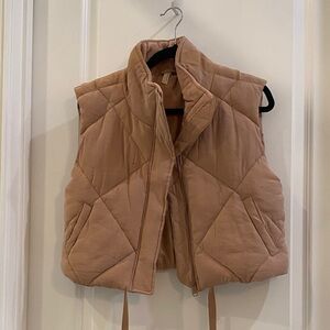 FP Movement by Free People Tan Quilted Vest